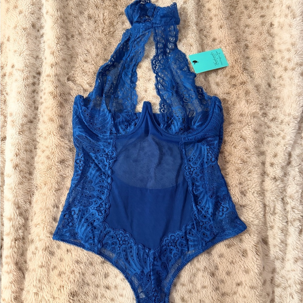 Frederick's of Hollywood Blue Lace Chemise